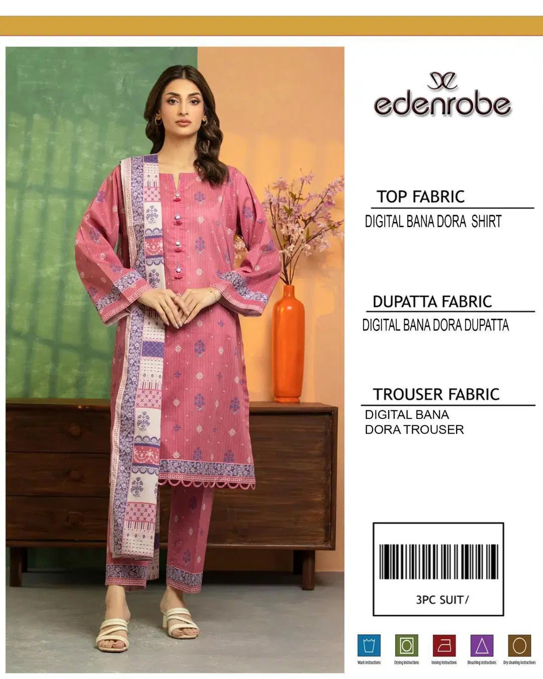 Stylish 3-Piece Women’s Digital Print Unstitched Lawn Suit – Premium Quality