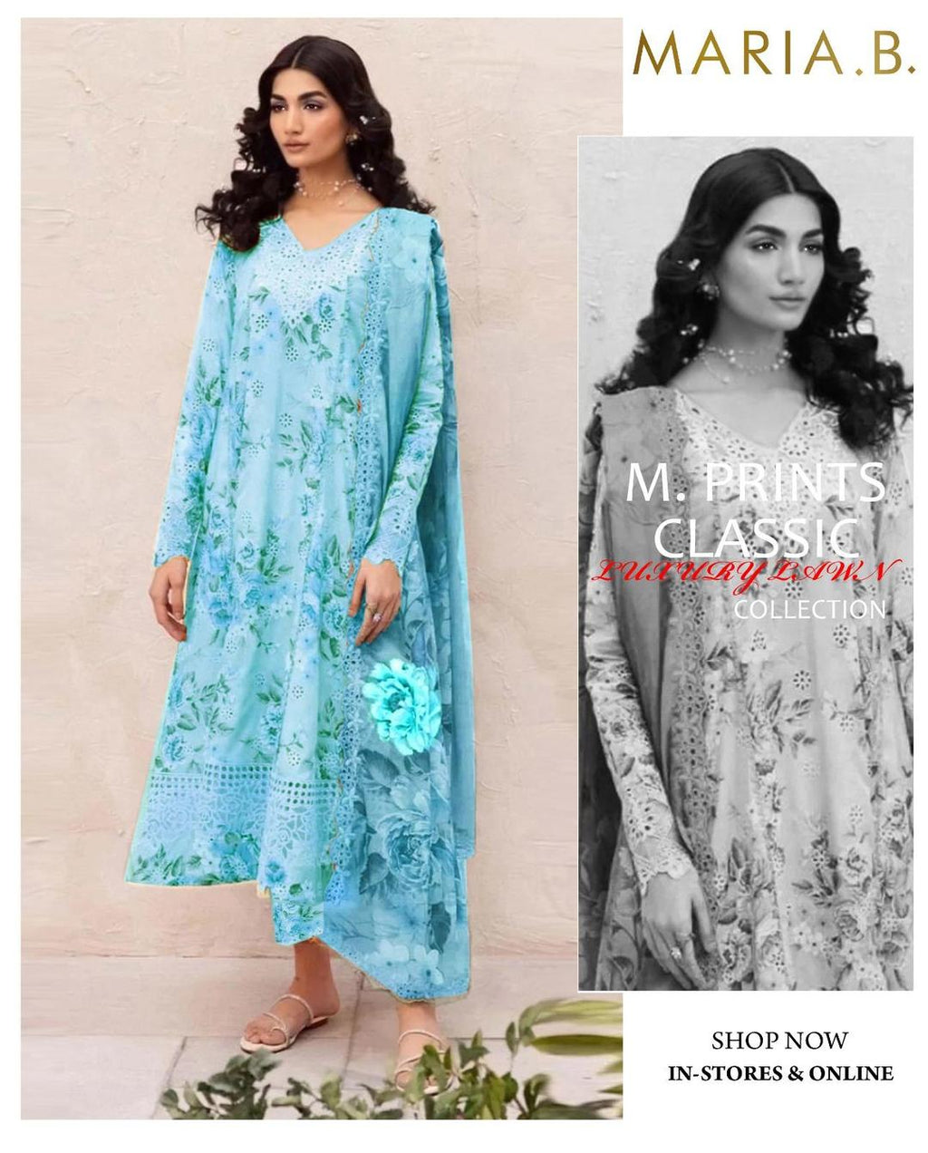 Premium 3‑Piece Women's Digital Print Lawn Suit with Chiffon Dupatta – Unstitched Set